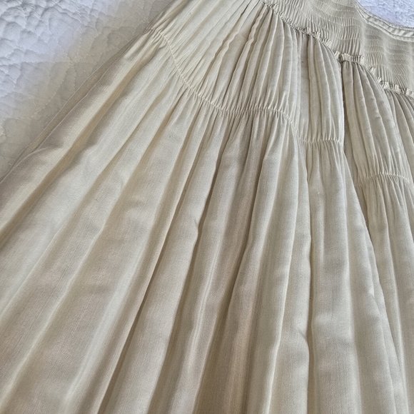 Burberry Pleated Silk Blend Tiered Skirt - Cream - Picture 3 of 14
